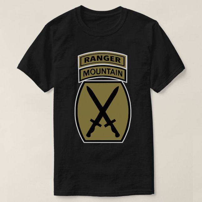 Camiseta 10.ª Pestaña Marrón De La División De Montaña (Diseño del anverso)