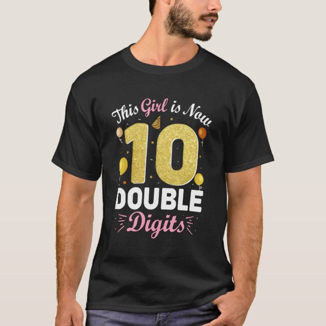 Camiseta 10.ª Pía Ahora Son 10 Dígitos Dobles (Anverso)