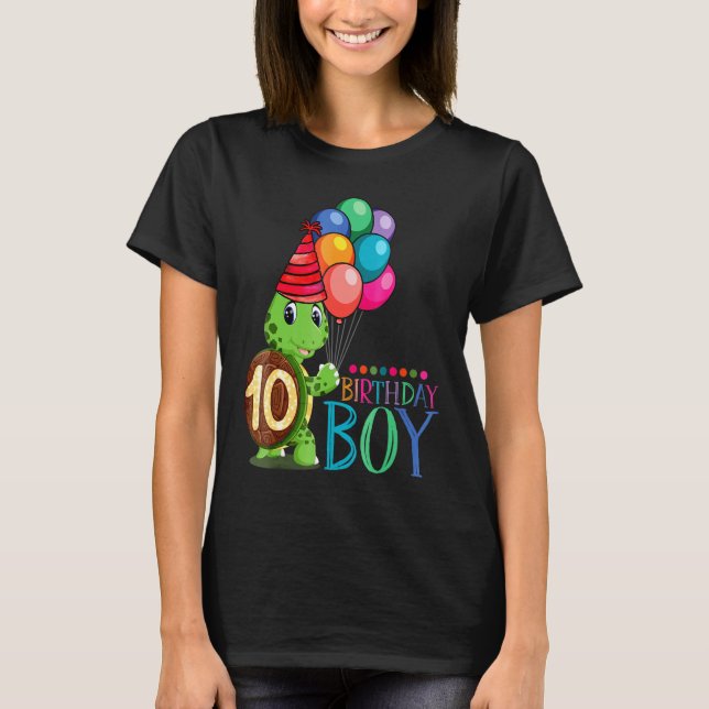 Camiseta 10.ª tortuga de cumpleaños (Anverso)