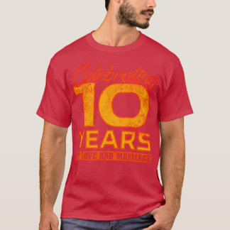 Camiseta 10.º Aniversario Boda 10 Años De Matrimonio 4