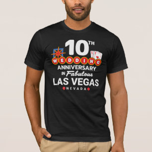Camiseta 10.º Aniversario Boda Parejas Las Vegas