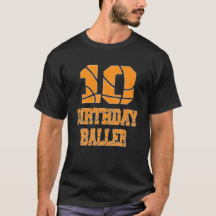 Camiseta 10.º Baller De Cumpleaños Niño De 10 Años De Edad