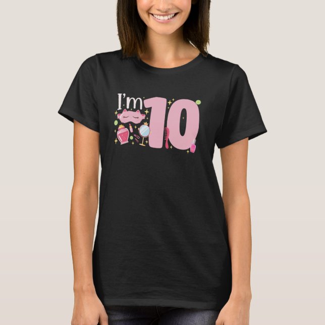 Camiseta 10.º Balneario Cumpleaños Spa 10 Años B Día Chicas (Anverso)