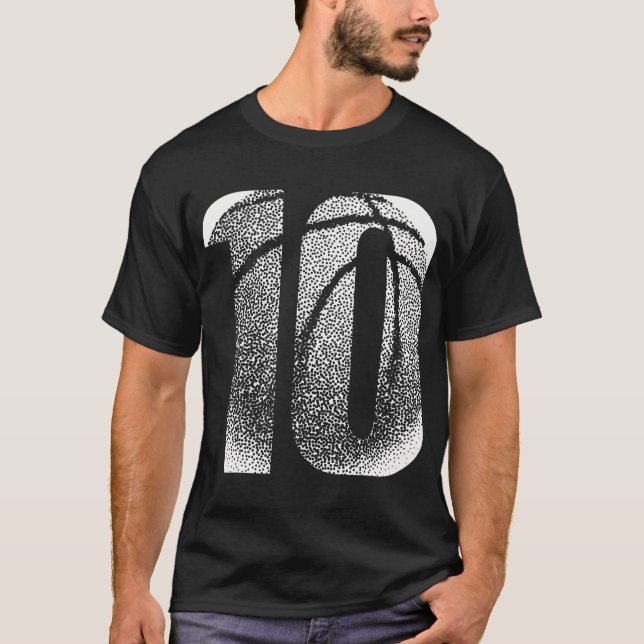 Camiseta 10.º Básquetbol Juvenil 10 (Anverso)