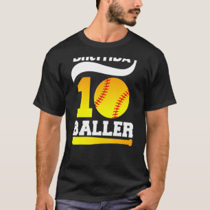 Camiseta 10.º Chica de 10 años de Baller Cute