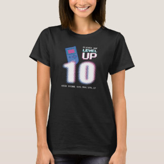 Camiseta 10.º Chica de cumpleaños Nivel 10 Video Gam desblo