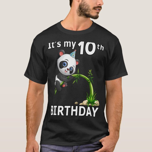 Camiseta 10.º cumpleaños 10 años Fiesta Animal Panda 5 (Anverso)