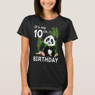 Camiseta 10.º cumpleaños 10 años Fiesta Animal Panda 8
