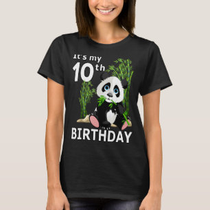 Camiseta 10.º cumpleaños 10 años Fiesta Animal Panda 8
