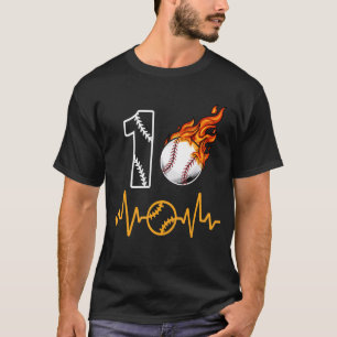 Camiseta 10.º cumpleaños 10 años Ochenta niños de béisbol K