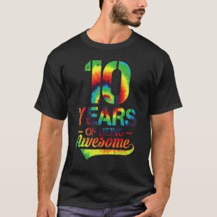 Camiseta 10.º Cumpleaños 10 Años Tejido 10 Años De Bei