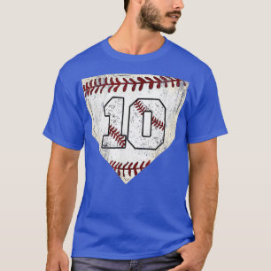 Camiseta 10.º cumpleaños Béisbol Gran Número Diez Años