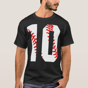 Camiseta 10.º cumpleaños Béisbol Gran Número Diez Años
