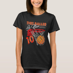 Camiseta 10.º cumpleaños Bysketbyll Diversión de niños de 1