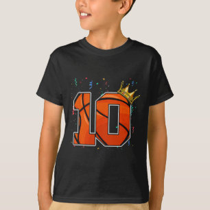 Camiseta 10.º cumpleaños Bysketbyll Gran número 10 años Bo