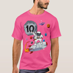 Camiseta 10.º cumpleaños del astronauta Dabbing