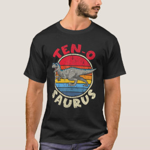 Camiseta 10.º Cumpleaños Diez O Sauro I Velociraptor I Fami