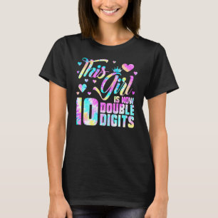 Camiseta 10.º Cumpleaños Este Chica Ahora Tiene 10 Dígitos