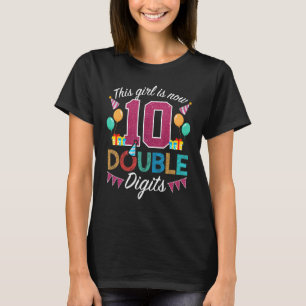 Camiseta 10.º Cumpleaños Este Chica Ahora Tiene 10 Dígitos 
