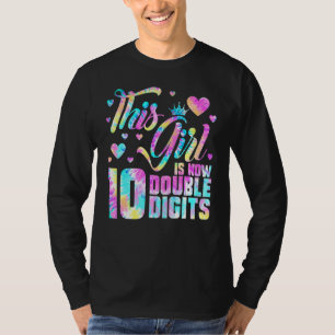 Camiseta 10.º Cumpleaños Este Chica Ahora Tiene 10 Dígitos 
