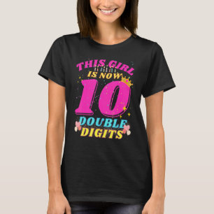 Camiseta 10.º Cumpleaños Este Chica Es Ahora 10 Mat De Dobl