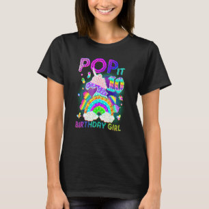 Camiseta 10.º cumpleaños Fidget Toy Pop It Chica de cumplea