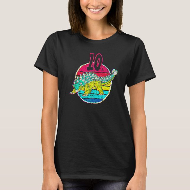 Camiseta 10.º cumpleaños I Ankylosaurus Magniventris I Fami (Anverso)