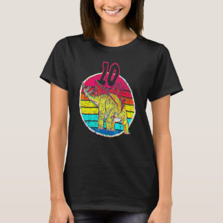 Camiseta 10.º Cumpleaños I Stegosaurus Stenops I Family Mat