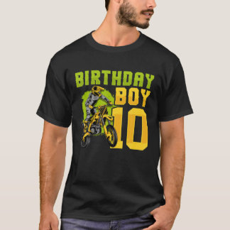 Camiseta 10.º Cumpleaños Motocross Dirt Bike Diez Años Gi