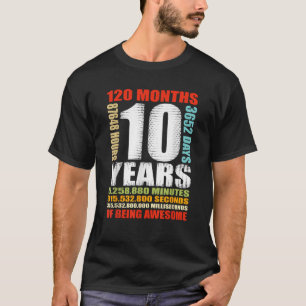 Camiseta 10.º Cumpleaños Niños De 10 Años Chicas Hijos De B