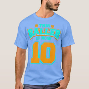 Camiseta 10.º Cumpleaños Para Muchacho Baloncesto Niño De 1