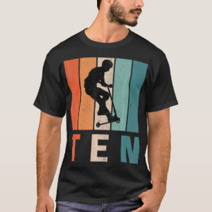 Camiseta 10.º cumpleaños regalo retro Stunt Scooter Niños 1