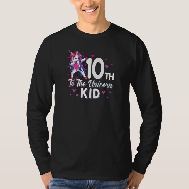 Camiseta 10.º Día Del Niño De Unicornio (Anverso)