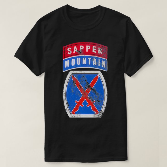Camiseta 10.º Disquete De Tabulador De Parche De La Divisió (Diseño del anverso)