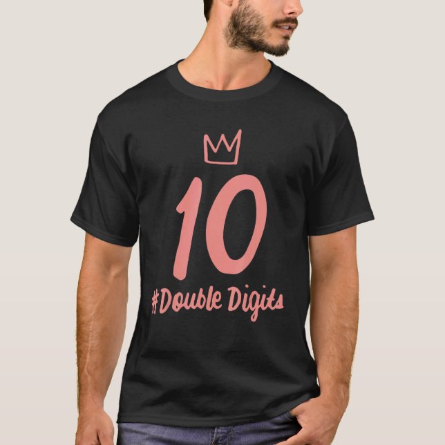 Camiseta 10.º doble cumpleaños 10 Chicas 10 años (Anverso)