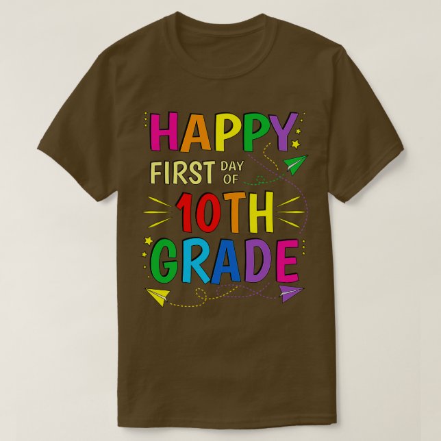 Camiseta 10.º grado de vuelta a la escuela (Diseño del anverso)