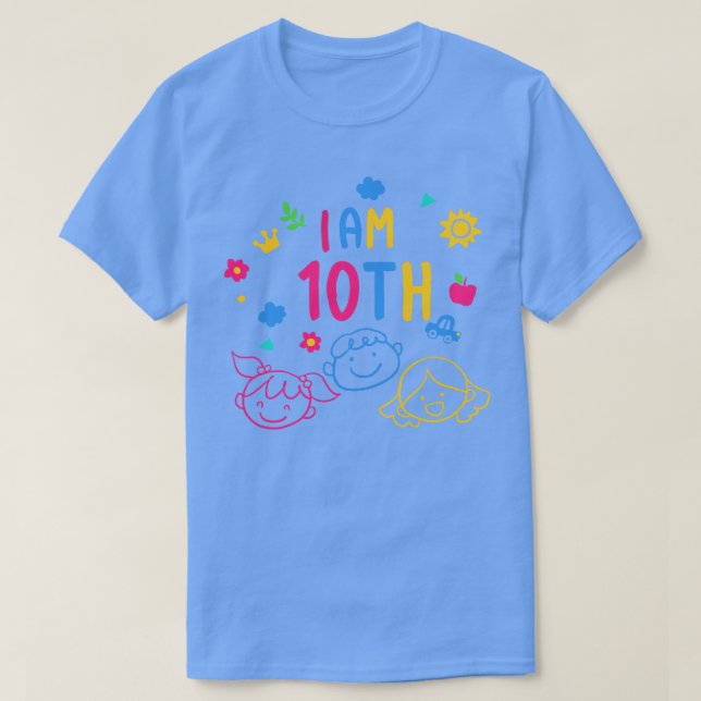Camiseta 10.º grado Niños Cumpleaños Día de los Niños para  (Diseño del anverso)