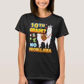 Camiseta 10.º Grado No Hay Problema De Vuelta A La Escuela