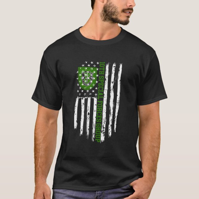Camiseta 10.º Grupo De Fuerzas Especiales 10.ª Bandera Esta (Anverso)