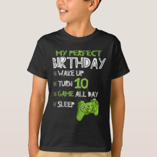Camiseta 10.º juego de cumpleaños 10 años Gi perfecto jugad