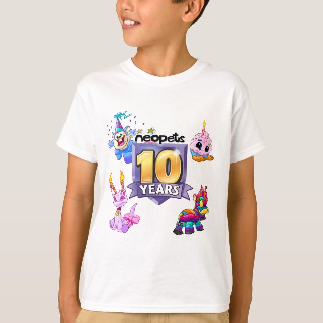 Camiseta 10.º logotipo de cumpleaños (Anverso)