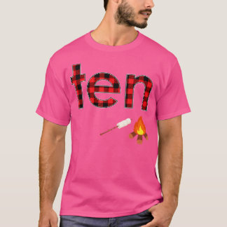 Camiseta 10.º Nacimiento Marismo De Fogata De 10 Años