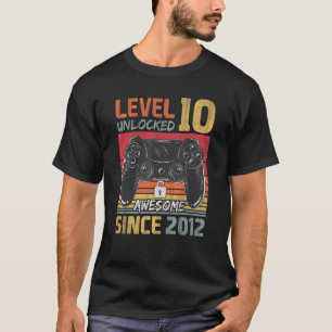 Camiseta 10.º nivel de juego de cumpleaños 10 impío desbloq