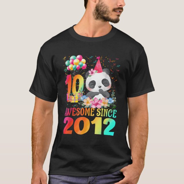 Camiseta 10.º Panda Increíble Desde 2012 (Anverso)