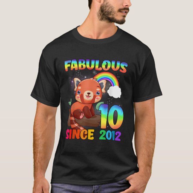 Camiseta 10.º Panda Rojo Desde 2012 (Anverso)