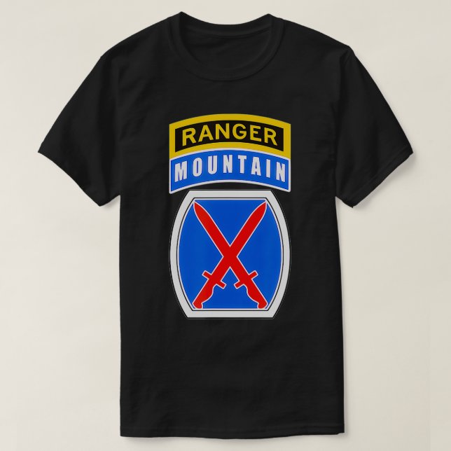 Camiseta 10.º Parche de División de Montaña (MTN) con Pesta (Diseño del anverso)