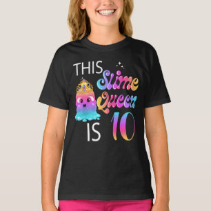 Camiseta 10.º regalo de cumpleaños de reina delgada para Ch