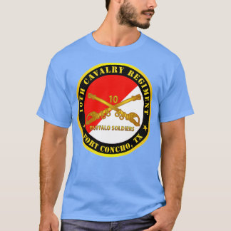 Camiseta 10.º Regimiento Cavalry Fort Concho TX Buffalo Sol