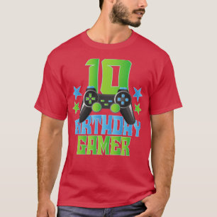 Camiseta 10.º videojuego de cumpleaños Lo