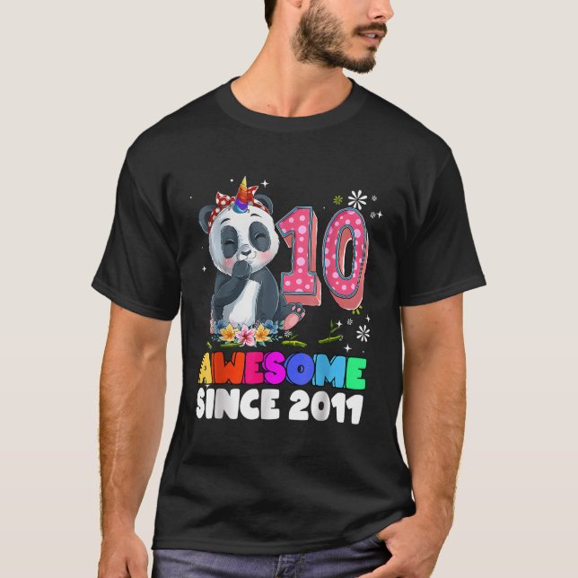 Camiseta 10 10.ª Panda Unicorn Py (Anverso)